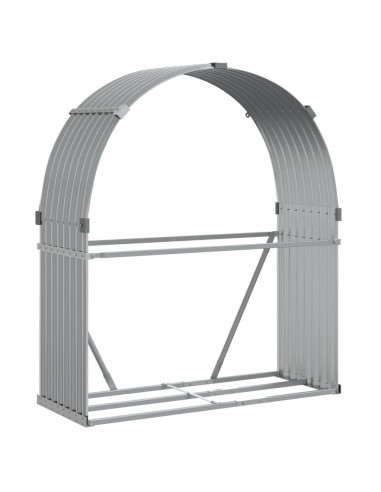 Portaceppi Grigio Chiaro 120x45x140 cm in Acciaio Zincato