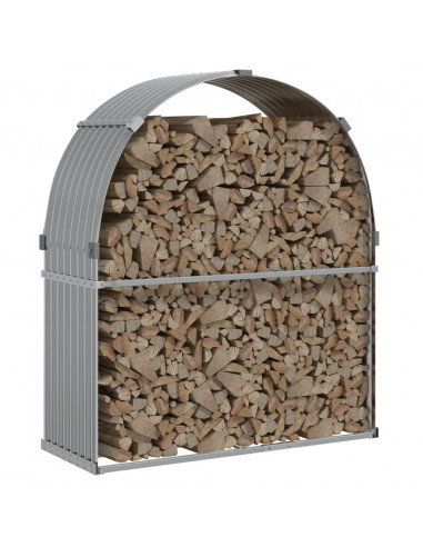 Portaceppi Grigio Chiaro 120x45x140 cm in Acciaio Zincato