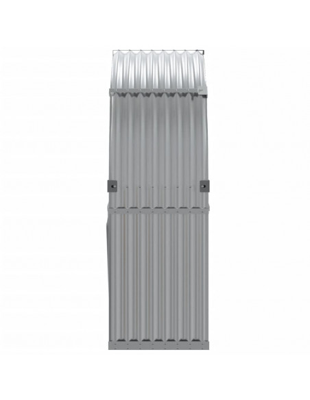 Portaceppi Grigio Chiaro 120x45x140 cm in Acciaio Zincato