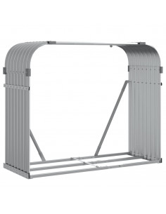 Portaceppi Grigio Chiaro 120x45x100 cm in Acciaio Zincato 2