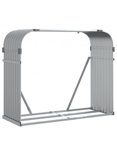 Portaceppi Grigio Chiaro 120x45x100 cm in Acciaio Zincato