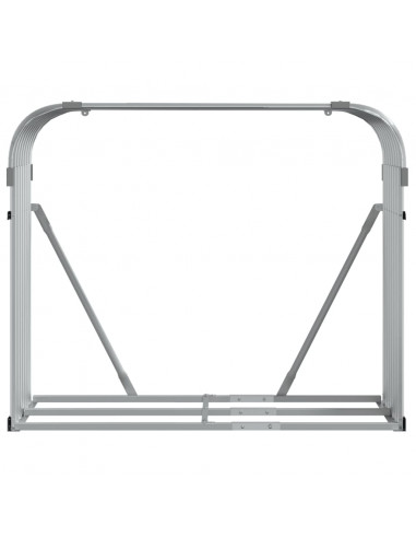 Portaceppi Grigio Chiaro 120x45x100 cm in Acciaio Zincato