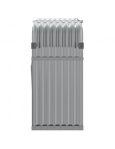 Portaceppi Grigio Chiaro 120x45x100 cm in Acciaio Zincato