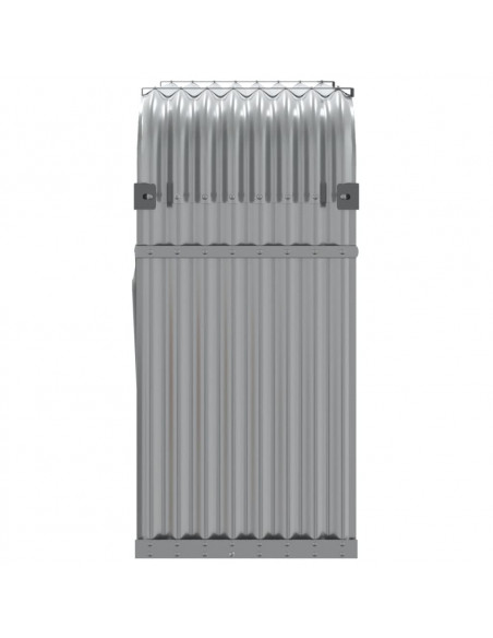 Portaceppi Grigio Chiaro 120x45x100 cm in Acciaio Zincato