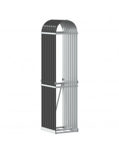 Portaceppi Antracite 40x45x170 cm in Acciaio Zincato 2