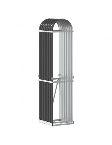 Portaceppi Antracite 40x45x170 cm in Acciaio Zincato