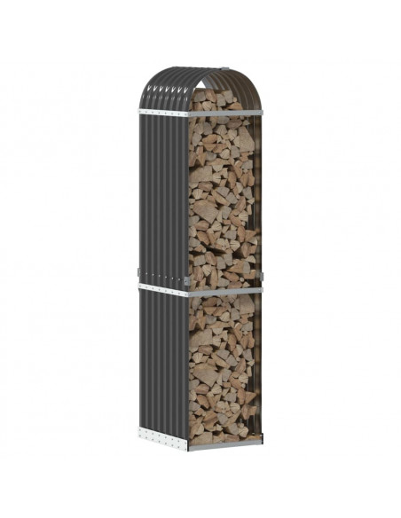 Portaceppi Antracite 40x45x170 cm in Acciaio Zincato