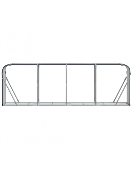 Portaceppi Antracite 300x45x100 cm in Acciaio Zincato