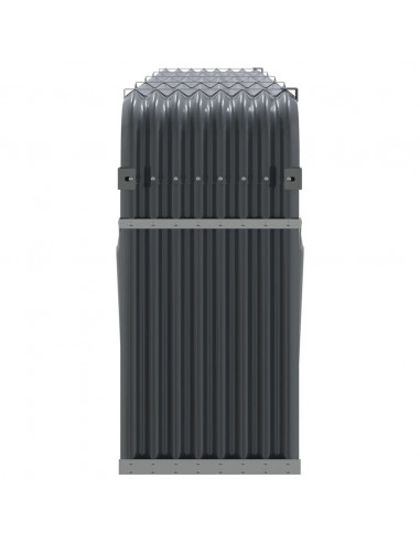 Portaceppi Antracite 300x45x100 cm in Acciaio Zincato