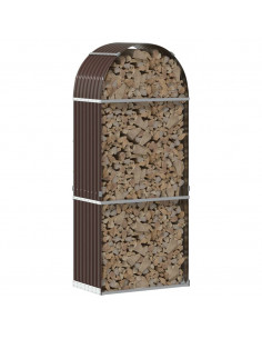 Portaceppi Marrone 80x45x190 cm in Acciaio Zincato 2