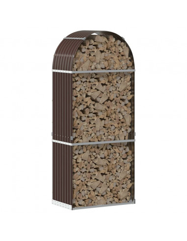 Portaceppi Marrone 80x45x190 cm in Acciaio Zincato