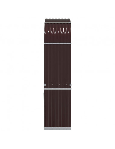 Portaceppi Marrone 80x45x190 cm in Acciaio Zincato