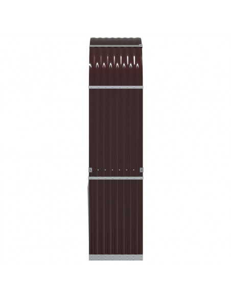 Portaceppi Marrone 80x45x190 cm in Acciaio Zincato