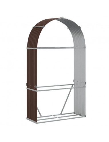 Portaceppi Marrone 120x45x210 cm in Acciaio Zincato