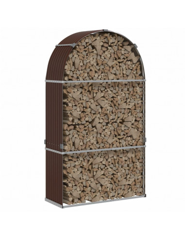 Portaceppi Marrone 120x45x210 cm in Acciaio Zincato