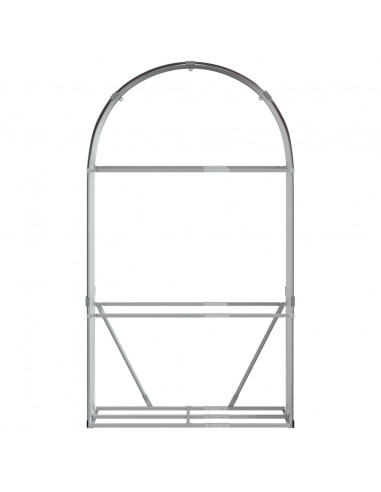 Portaceppi Marrone 120x45x210 cm in Acciaio Zincato