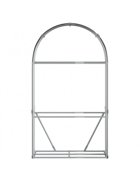 Portaceppi Marrone 120x45x210 cm in Acciaio Zincato