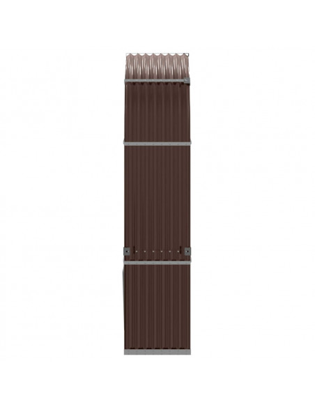 Portaceppi Marrone 120x45x210 cm in Acciaio Zincato