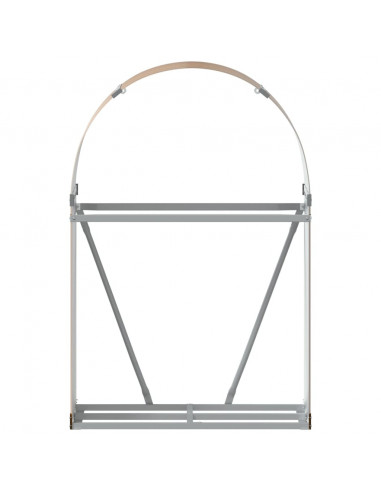 Portaceppi Marrone Chiaro 80x45x120 cm in Acciaio Zincato