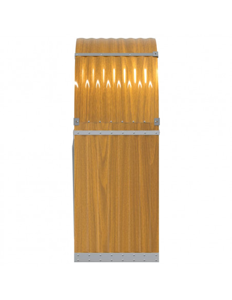 Portaceppi Marrone Chiaro 80x45x120 cm in Acciaio Zincato