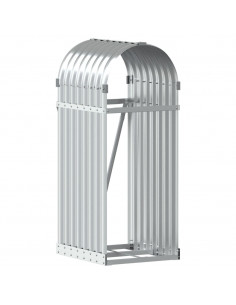 Portaceppi Argento 40x45x100 cm in Acciaio Zincato 2