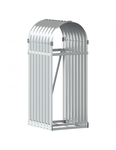 Portaceppi Argento 40x45x100 cm in Acciaio Zincato