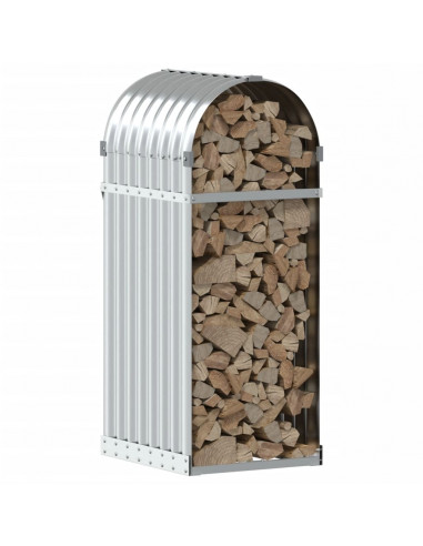 Portaceppi Argento 40x45x100 cm in Acciaio Zincato