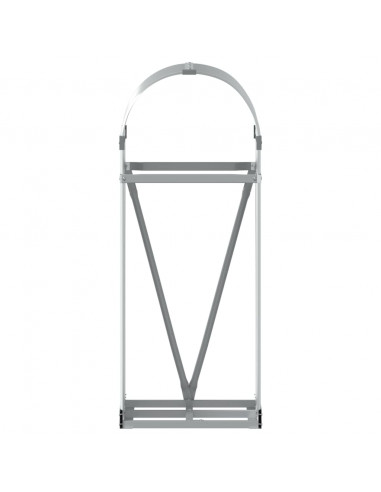 Portaceppi Argento 40x45x100 cm in Acciaio Zincato