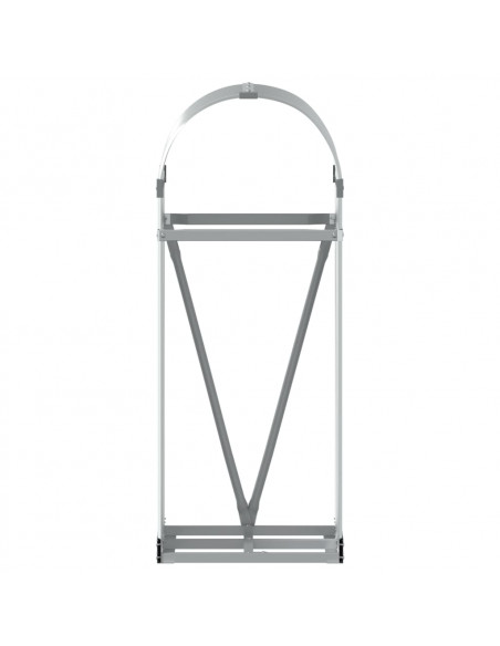Portaceppi Argento 40x45x100 cm in Acciaio Zincato