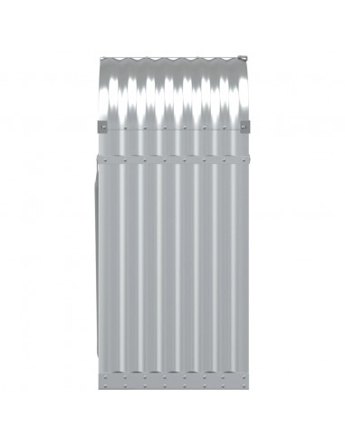 Portaceppi Argento 40x45x100 cm in Acciaio Zincato