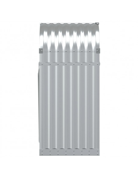 Portaceppi Argento 40x45x100 cm in Acciaio Zincato