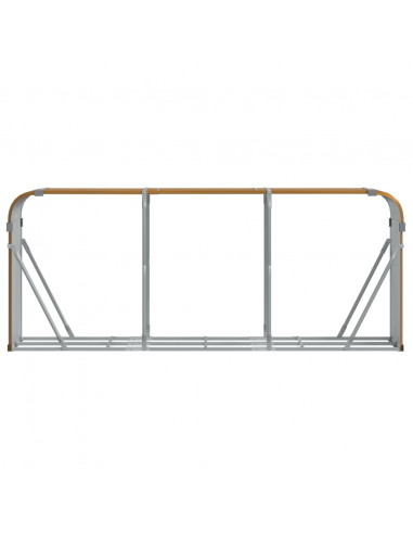 Portaceppi Marrone Chiaro 234x45x100 cm in Acciaio Zincato