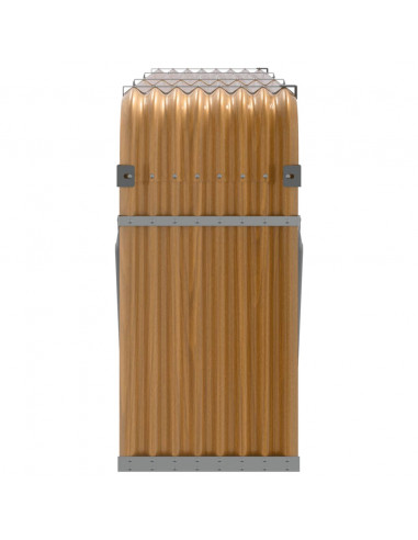 Portaceppi Marrone Chiaro 234x45x100 cm in Acciaio Zincato