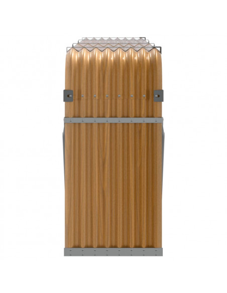 Portaceppi Marrone Chiaro 234x45x100 cm in Acciaio Zincato
