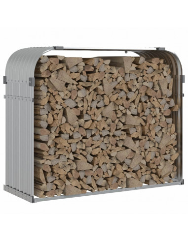 Portaceppi Argento 120x45x100 cm in Acciaio Zincato