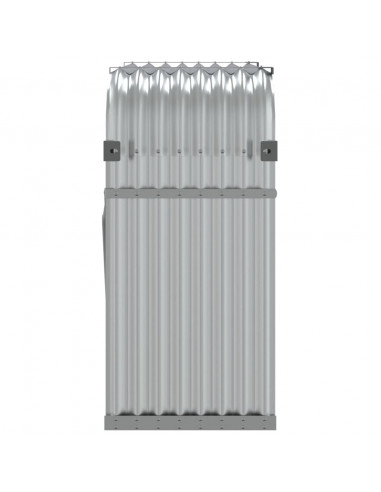 Portaceppi Argento 120x45x100 cm in Acciaio Zincato