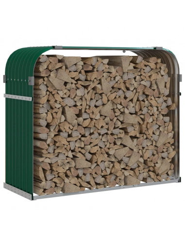 Portaceppi Verde 120x45x100 cm in Acciaio Zincato