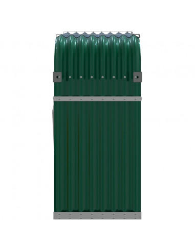 Portaceppi Verde 120x45x100 cm in Acciaio Zincato