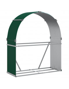Portaceppi Verde 120x45x140 cm in Acciaio Zincato 2