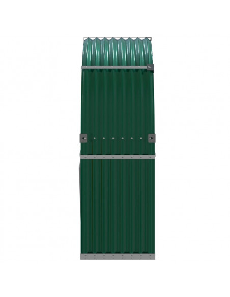 Portaceppi Verde 120x45x140 cm in Acciaio Zincato