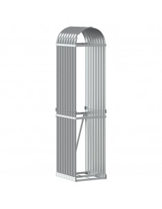 Portaceppi Grigio Chiaro 40x45x170 cm in Acciaio Zincato 2