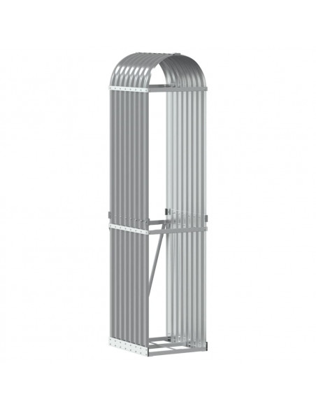 Portaceppi Grigio Chiaro 40x45x170 cm in Acciaio Zincato