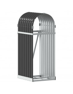 Portaceppi Antracite 40x45x100 cm in Acciaio Zincato 2