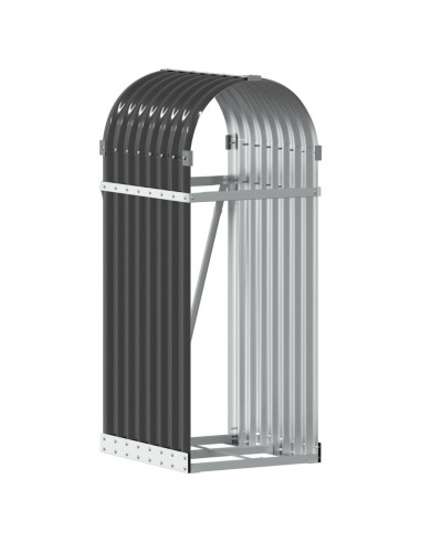 Portaceppi Antracite 40x45x100 cm in Acciaio Zincato