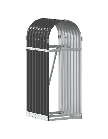 Portaceppi Antracite 40x45x100 cm in Acciaio Zincato
