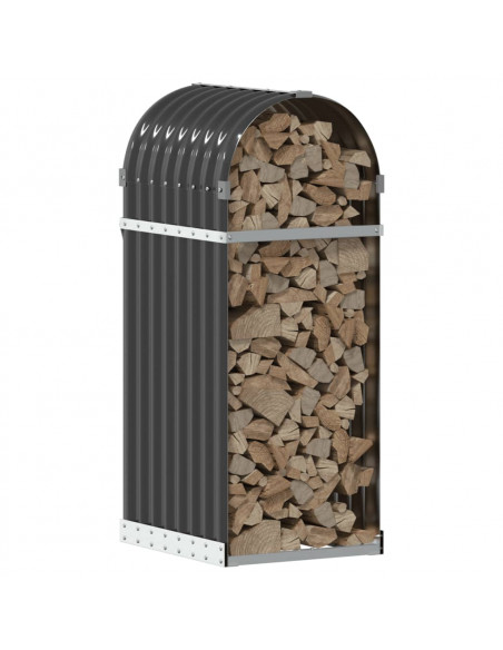 Portaceppi Antracite 40x45x100 cm in Acciaio Zincato