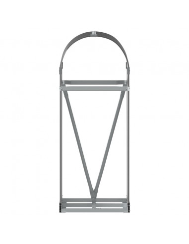 Portaceppi Antracite 40x45x100 cm in Acciaio Zincato