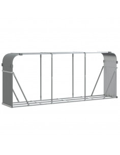 Portaceppi Grigio Chiaro 234x45x100 cm in Acciaio Zincato 2