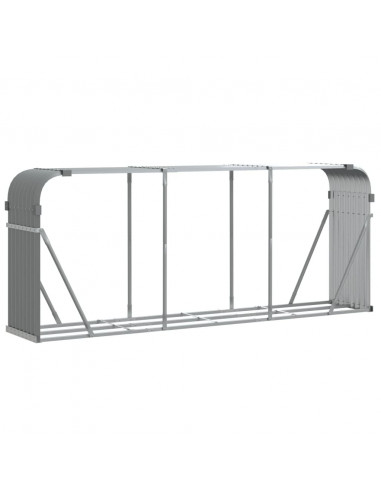 Portaceppi Grigio Chiaro 234x45x100 cm in Acciaio Zincato