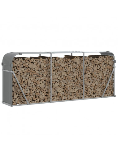 Portaceppi Grigio Chiaro 234x45x100 cm in Acciaio Zincato